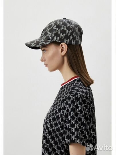 Karl lagerfeld кепка бейсболка кожаная