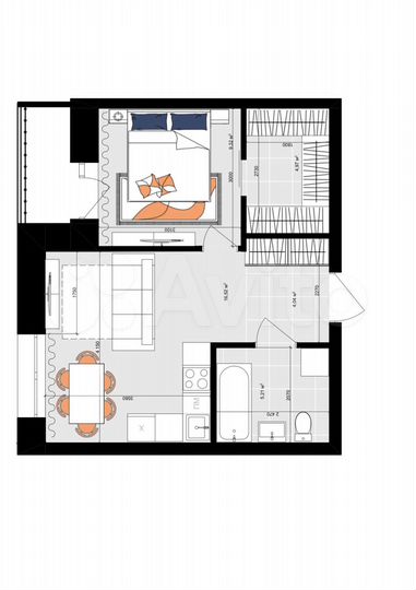 1-к. квартира, 42,3 м², 8/19 эт.