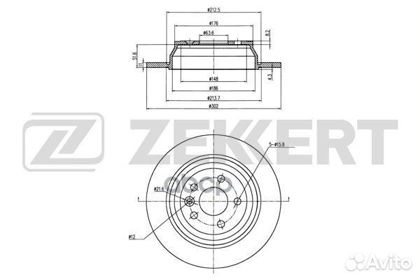 Диск торм. зад. Land Rover Freelander II 06- bs