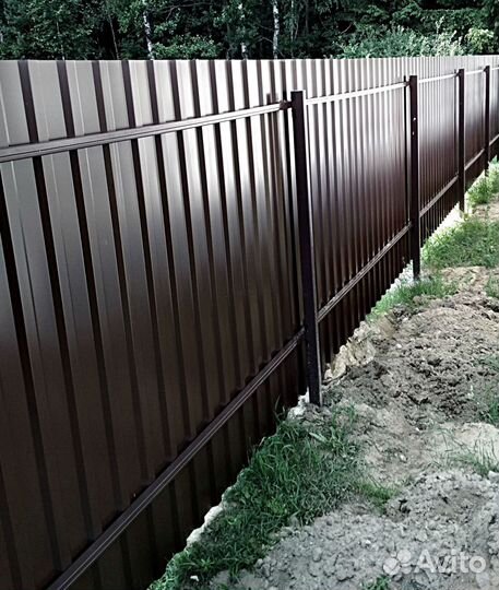 Забор из профнастила от изготовителя