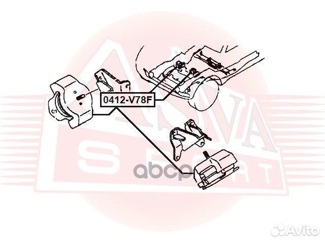 Подушка двигателя AT/MT перед прав/лев 0412