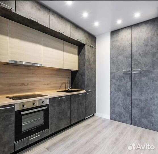 Кухонный гарнитур серый цена за всё