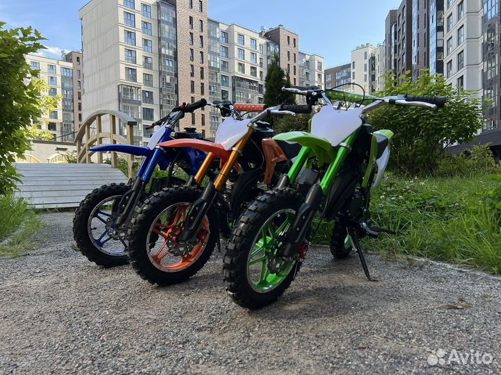 Детский кроссовый мотоцикл,бензин/электро,новый