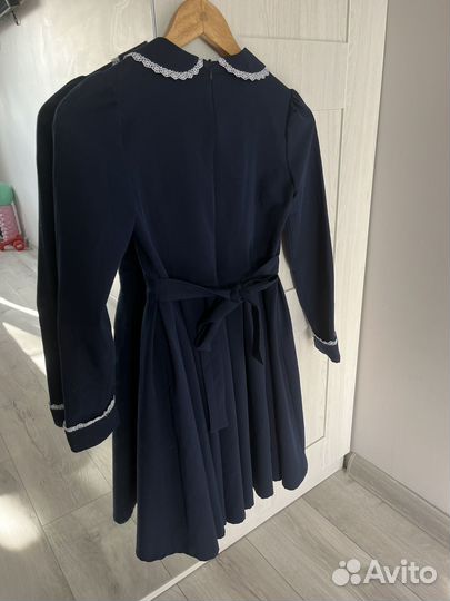 Платье школьное синее
