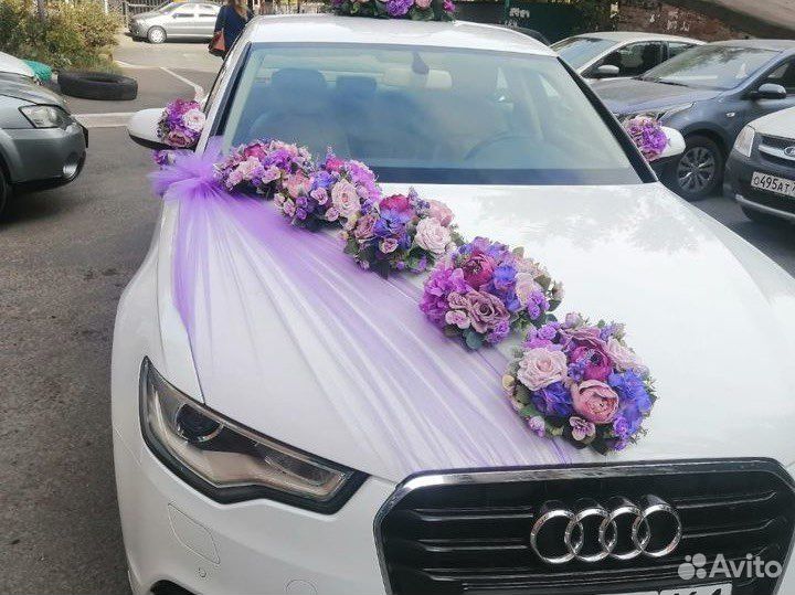 Украшения для машины на свадьбу