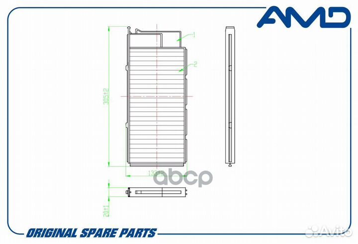 Фильтр салонный toyota (Land Cruiser VI J100)