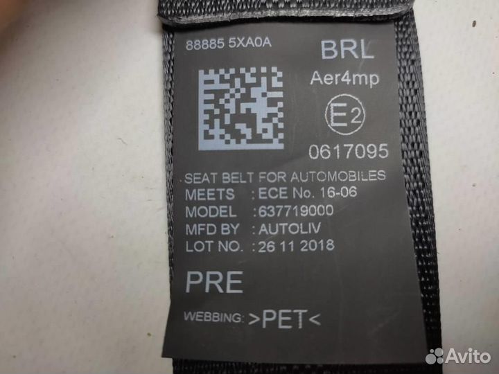 Ремень безопасности задний левый w470 X-class 6