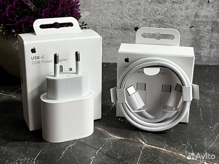 Зарядка на iPhone 15 / 16 Оригинал (кабель + блок)