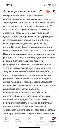 Прогулочная коляска capella bravo air 2022 года