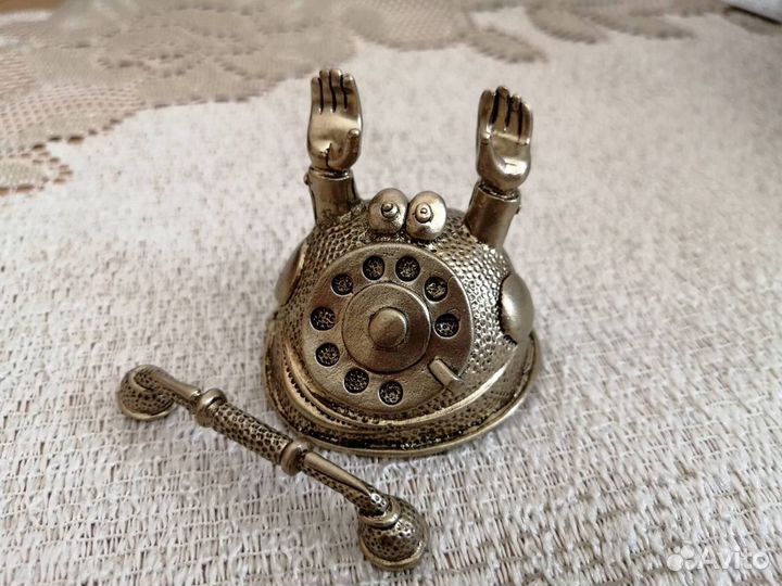 Колокольчик телефон бронза