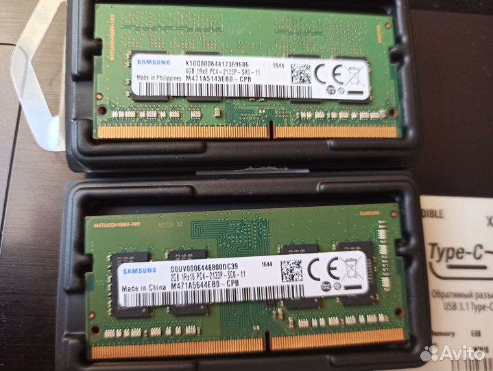 Sodimm DDR4 4Gb и 2 Gb