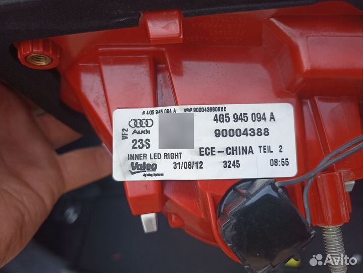 Задние стопы audi a6 с7