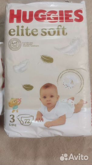 Подгузники huggies elitesoft 3/4/4трусики доставка