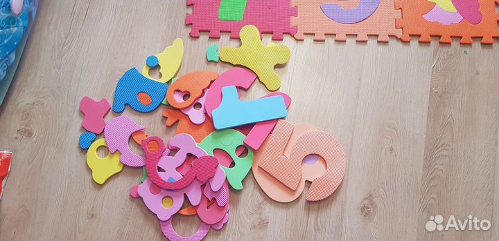 Детский коврик-пазл мягкий