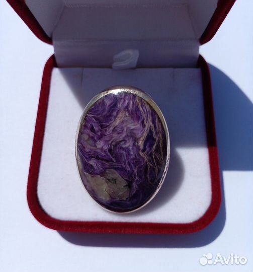 Винтажное кольцо с чароитом