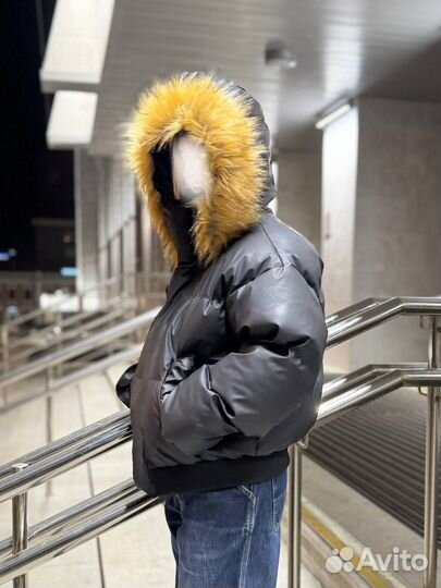 Пуховик бомбер с мехом alaska