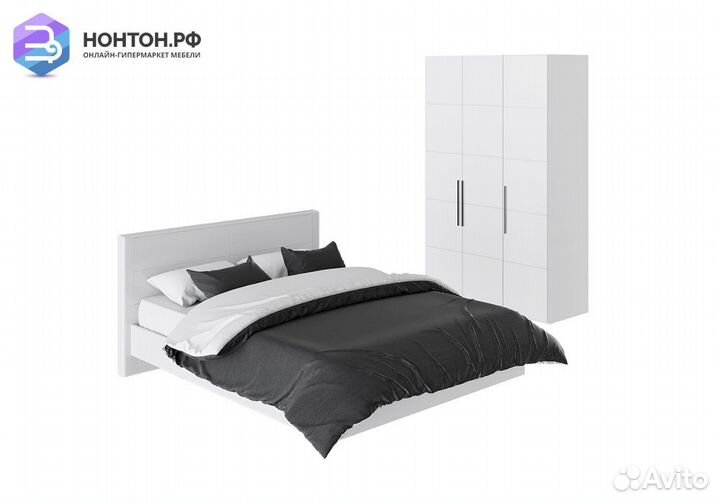 Спальный гарнитур Наоми белый глянец