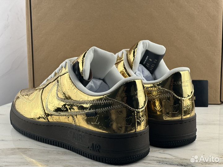 Кроссовки Nike Air Force 1 Louis Vuitton Gold