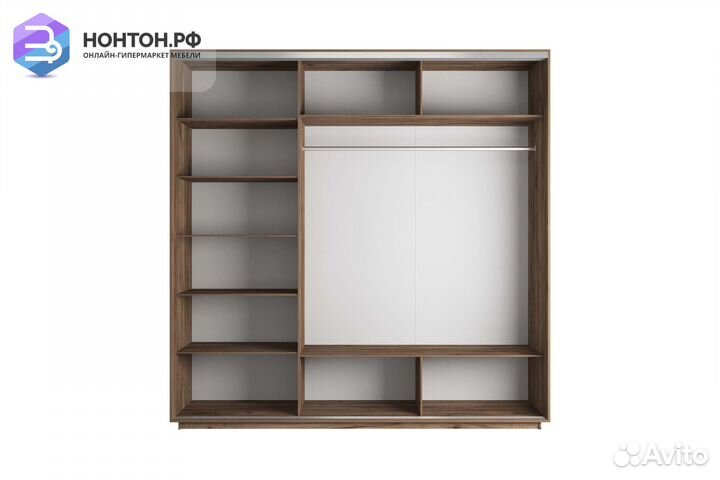 Шкаф-купе 3-х дверный Нонтон фото №1020 / крафт та