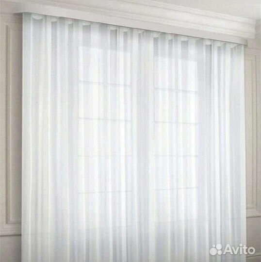 Тюль вуаль белая