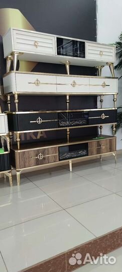 Тумба под тв с камином