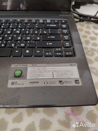 Ноутбук Acer aspire 4752