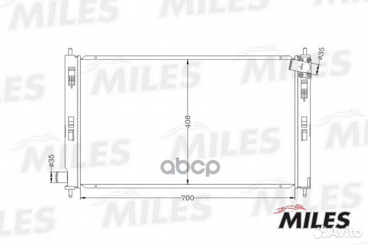 Радиатор (паяный) mitsubishi lancer 1.5-2.0 08