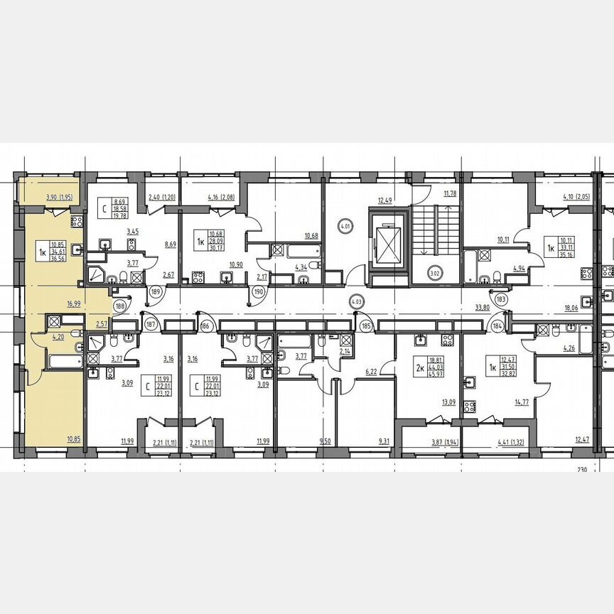1-к. квартира, 36,6 м², 4/12 эт.