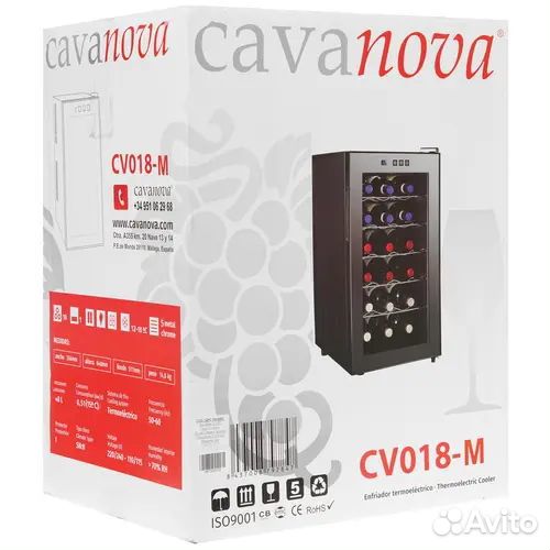 Винный шкаф Cavanova CV018M черный