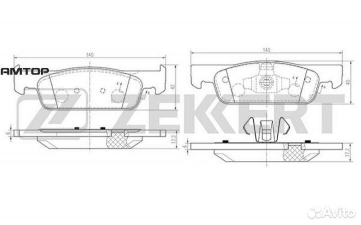 Zekkert BS1965 BS-1965 zekkert Колодки торм. диск