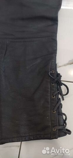 Брюки кожаные