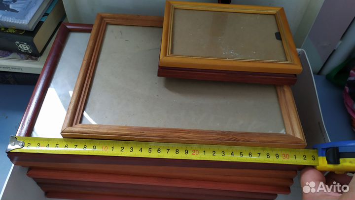 Рамки для фото и картин, дерево + стекло, 12 штук