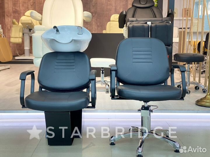 Мойка парикмахерская и кресло парикмахерское