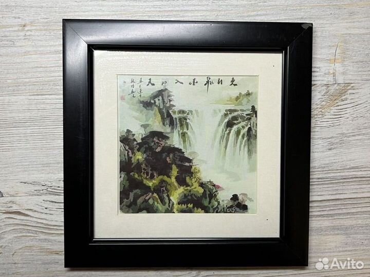 Набор японских картинок в рамке со стеклом 3 шт