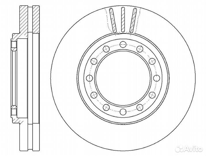 Диск тормозной передний