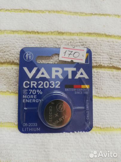 Батарейка CR2032 varta