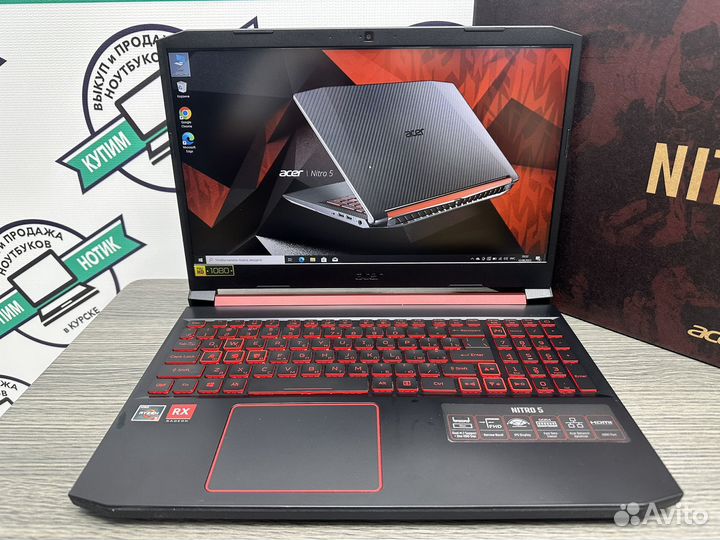 Acer Nitro 8 ядер Ryzen 5-3550H 12Gb RX560X SSD512