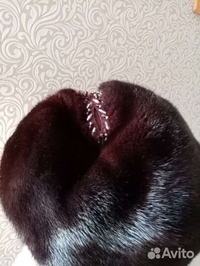 Женский норковый берет