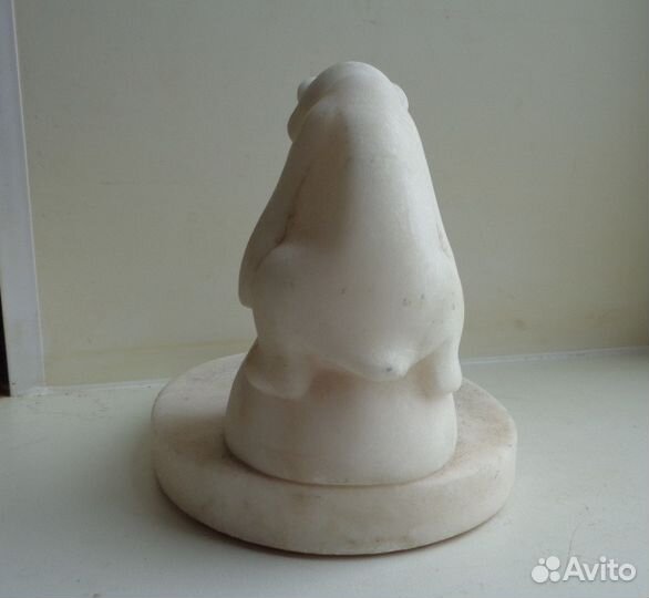 Чернильный прибор Медведь и ёж,мрамор