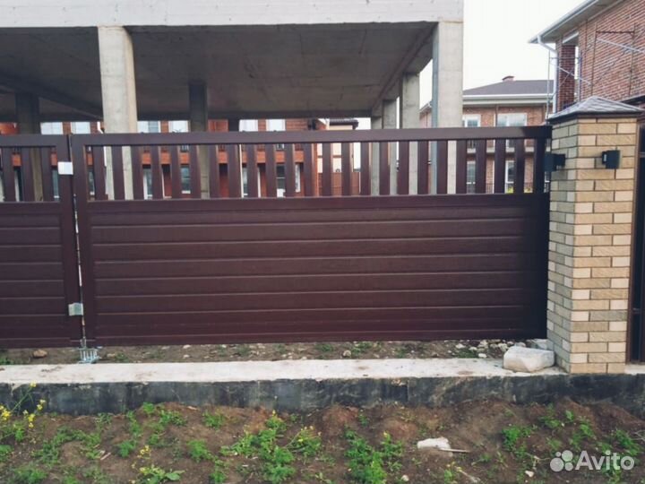 Откатные ворота электрические установка до 2 дн