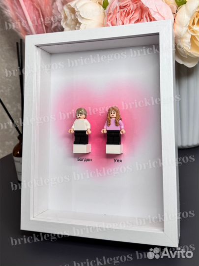 Семейный подарок лего в рамке