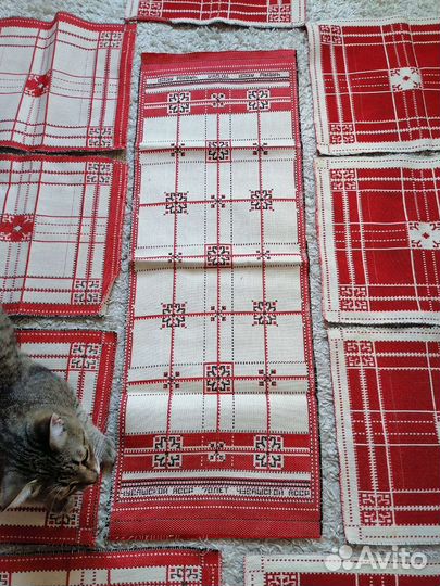Декоративный комплект салфеток чувашский орнамент