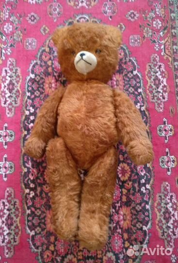 Плюшевый медведь из СССР гдр большой 70 см