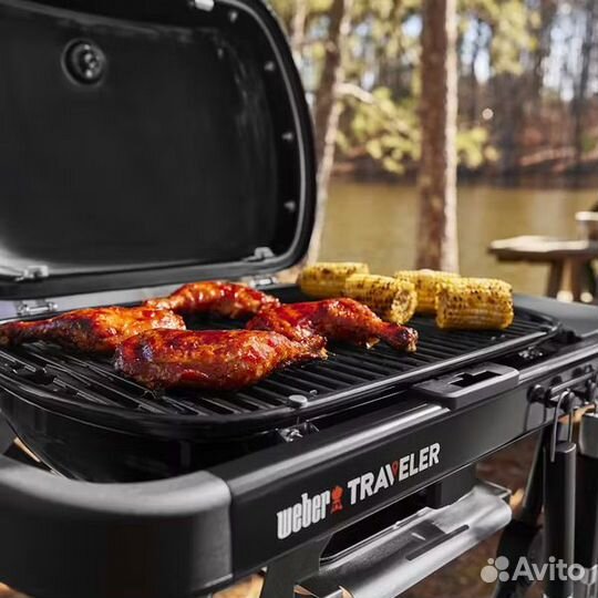 Гриль газовый weber traveler compact черный