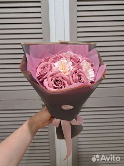 Букет из мыльных цветов