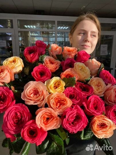 Цветы розы букет