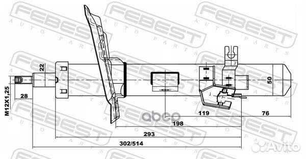 Амортизатор передний L nissan qashqai J11E