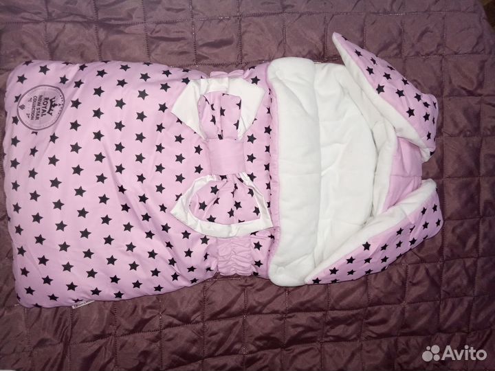 Конверт на выписку для девочки демисезонный