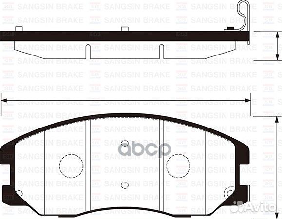 Колодки тормозные дисковые SP1204 Sangsin brake