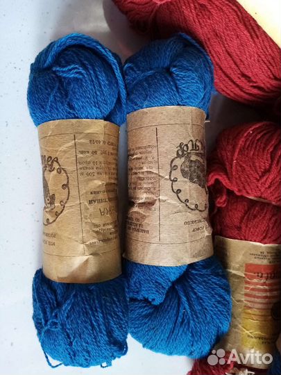 Пряжа нитки для вязания натуральная шерсть СССР